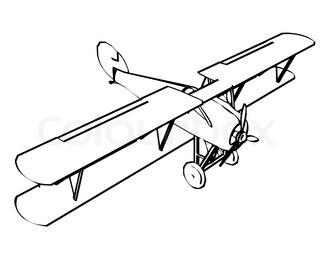 320x260 vintage airplane illustration design stock vector colourbox - Old Airplane Drawing