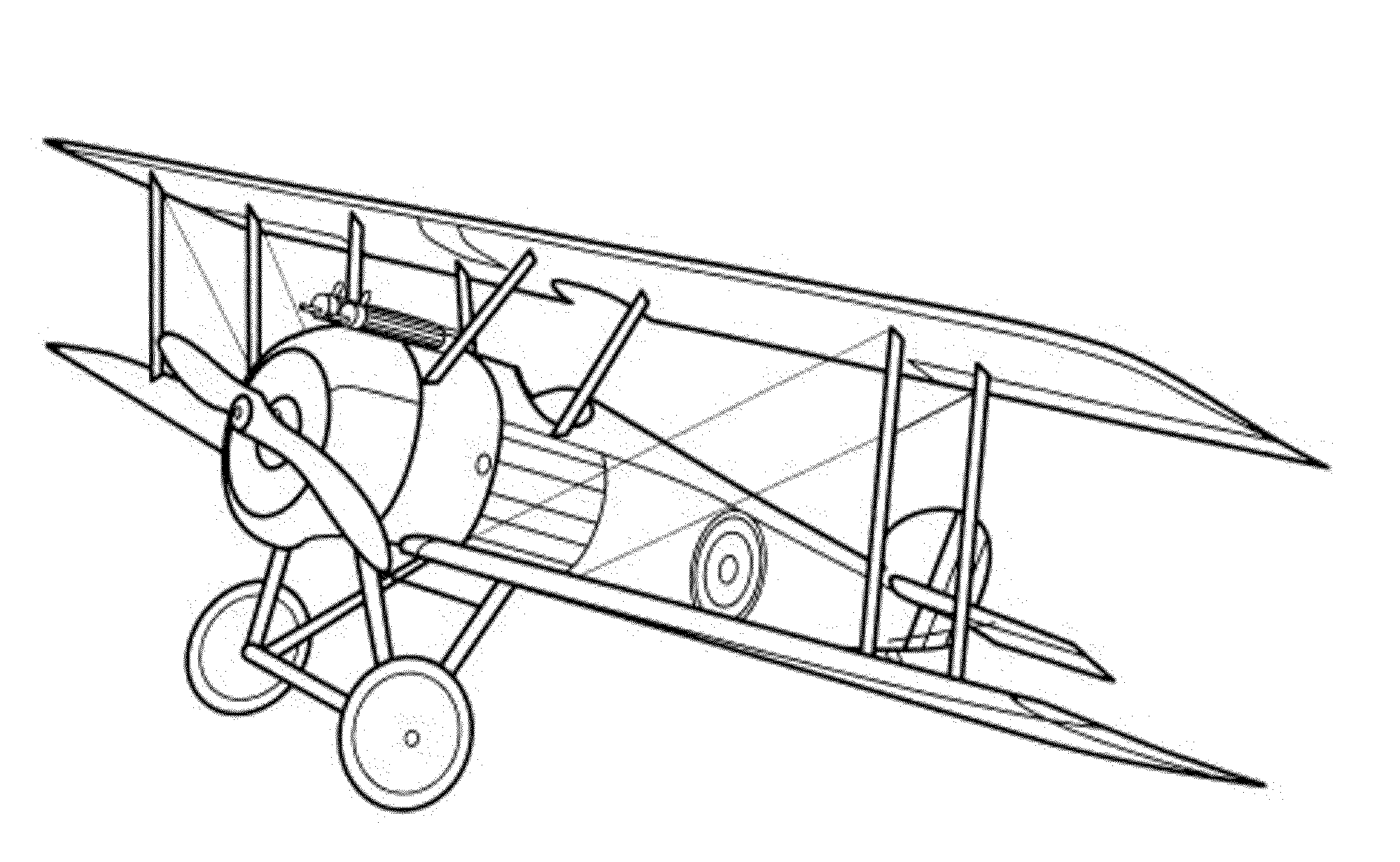 2000x1232 vintage airplane coloring pages - Old Airplane Drawing