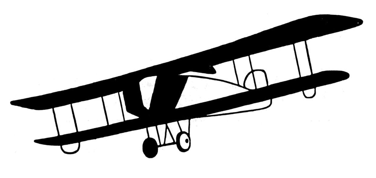 1275x606 airplane drawing retro for free download - Old Airplane Drawing