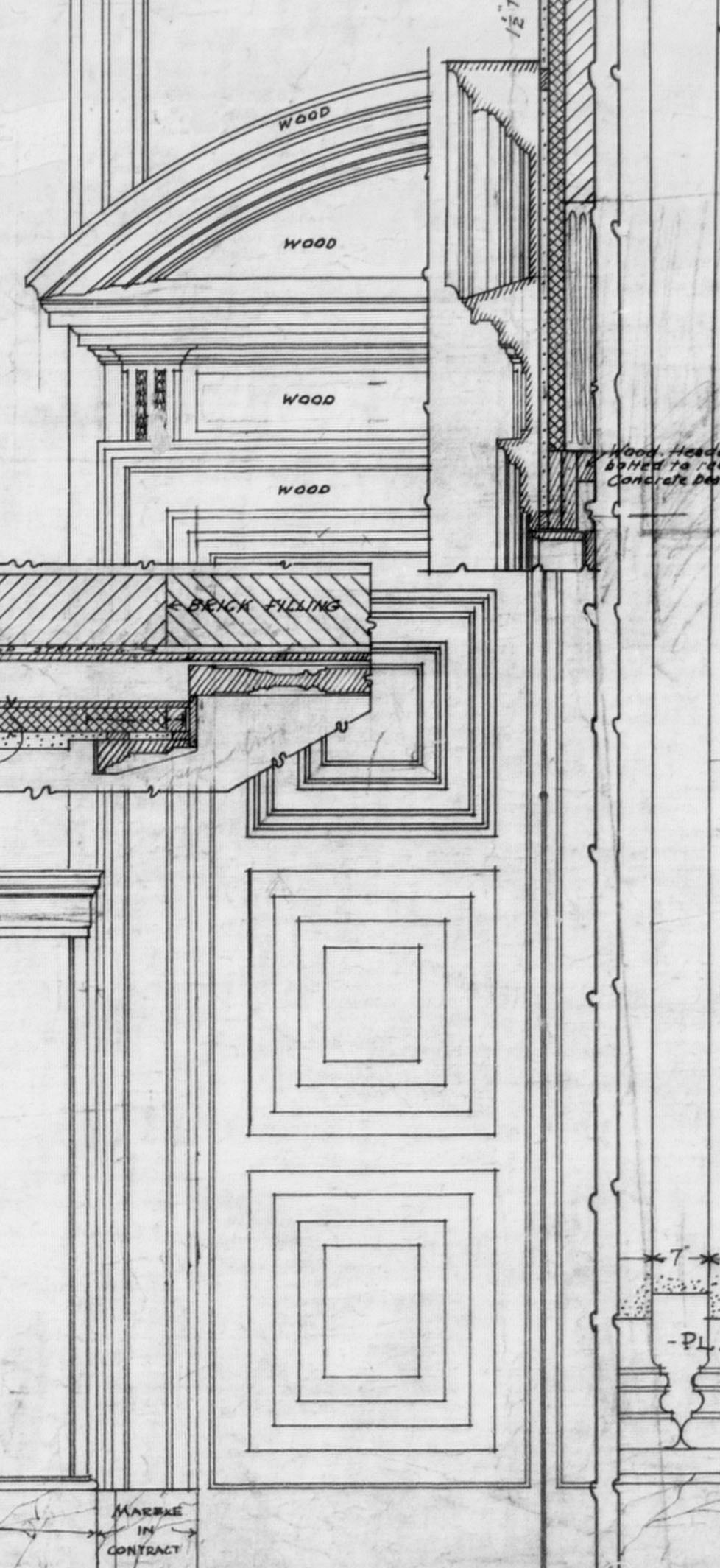 978x2129 reading room architectural drawings - Old Architectural Drawings