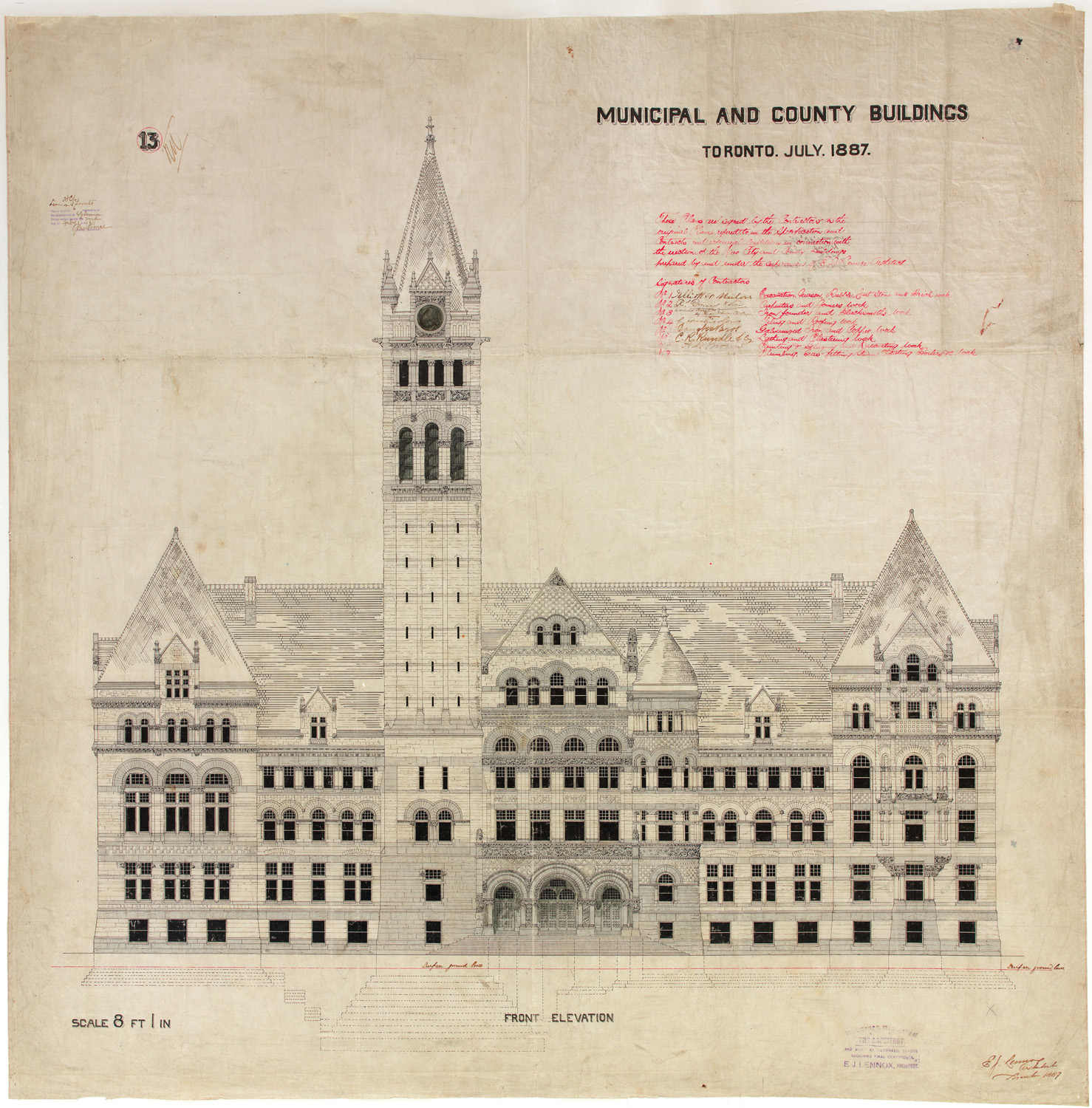 1478x1500 a work in progress civic architecture city of toronto - Old Architectural Drawings