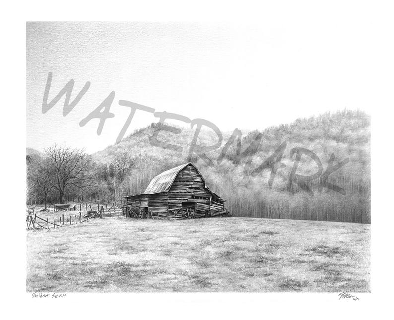 794x645 seldom seen old barn north carolina pencil drawing fine etsy - Old Barn Drawings