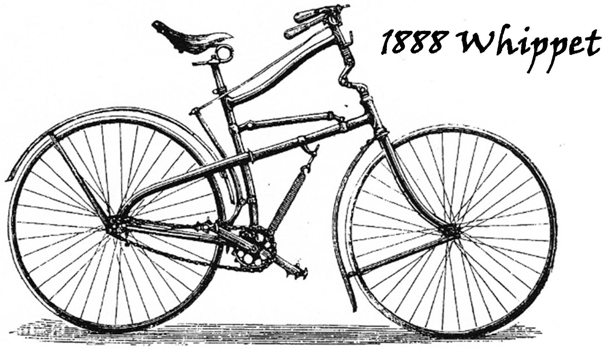 2140x1221 Whippet Replica - Old Bicycle Drawing