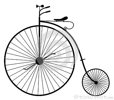 400x352 drawn bicycle antique bicycle free clip art stock illustrations - Old Bicycle Drawing