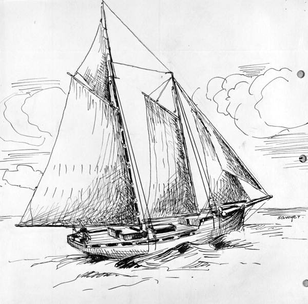 Old Boat Drawing