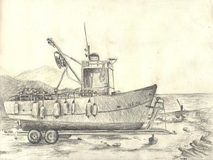 300x226 Old Boat Drawings - Old Boat Drawing
