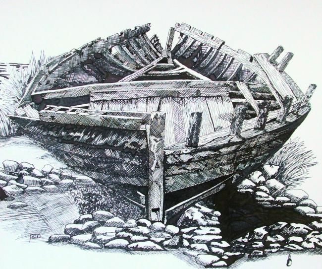 650x542 Anothe Old Boat Drawing - Old Boat Drawing