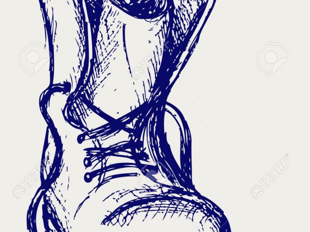 640x480 Drawn Boots Old Boot - Old Boot Drawing