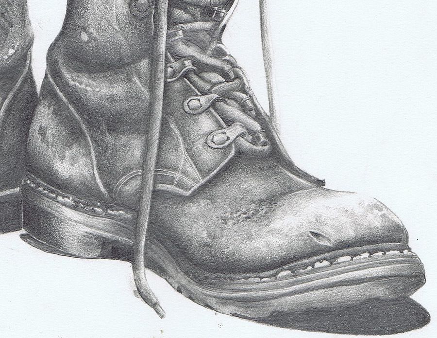 900x695 Pencil Drawings In Shoe Art - Old Boot Drawing
