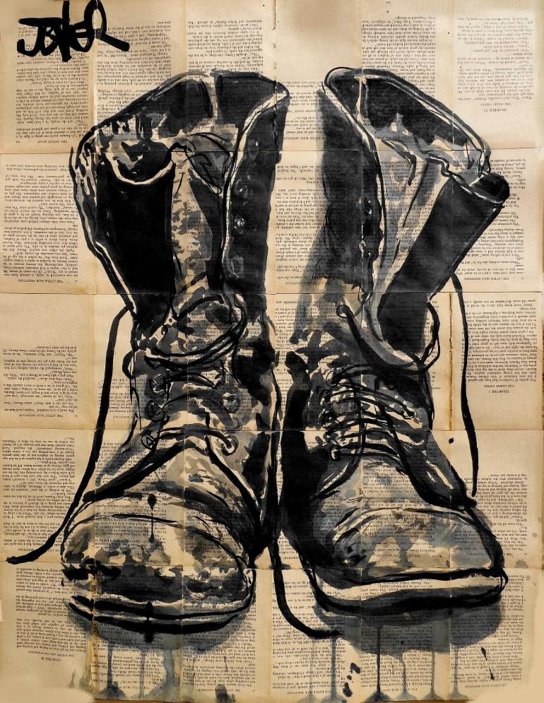 770x995 These Old Boots Drawing - Old Boot Drawing