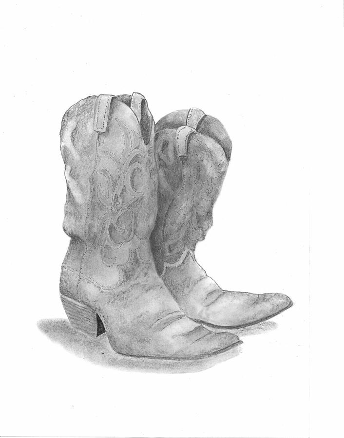 706x900 Boots Drawing - Old Boot Drawing