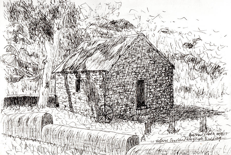 900x603 Old Telegraph Building Drawing - Old Building Drawing