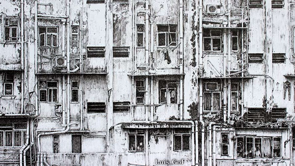 600x338 old building drawing on wacom gallery - Old Building Drawing