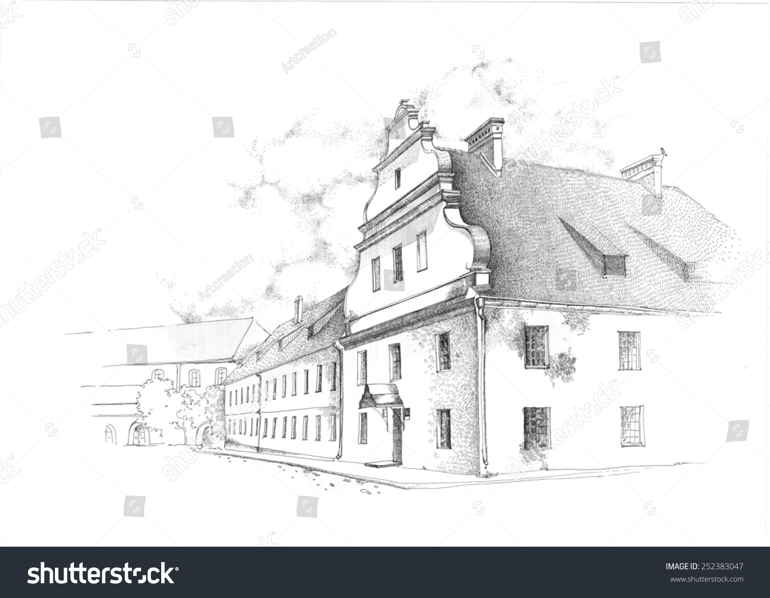 1500x1165 pencil drawings of old buildings and old building pencil drawing - Old Building Drawing