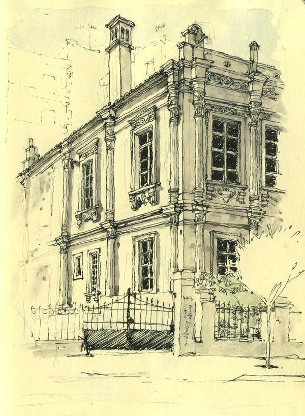 600x819 real life studies - Old Building Drawing