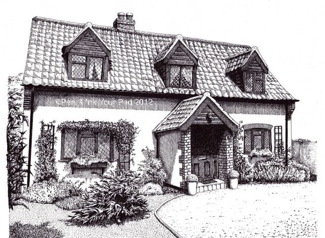 640x469 Old Buildings Drawings - Old Building Drawing