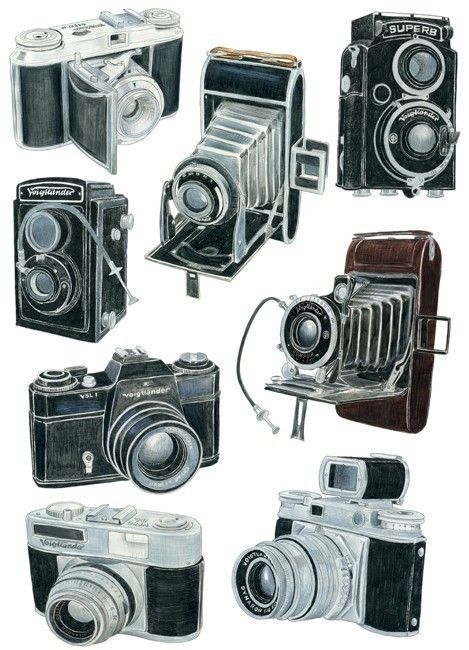 469x650 Voigtlander Camera Drawings - Old Camera Drawing