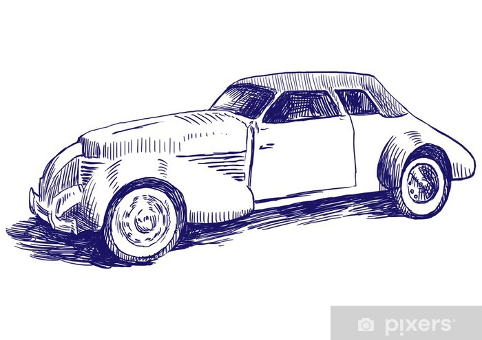 700x495 Old Car - Old Car Drawing