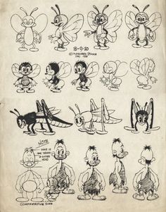 236x301 Classic Animation Art - Old Cartoon Drawings