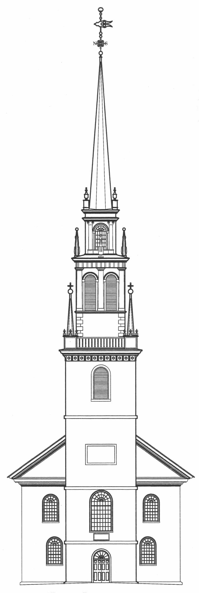 Old Church Drawing