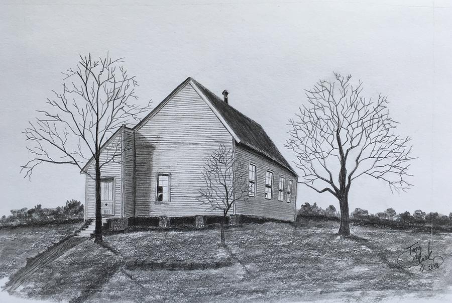 900x603 Old Church At Beatties Ford Drawing - Old Church Drawing