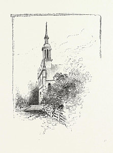 222x300 Old Church At Iberville, Canada Drawing - Old Church Drawing