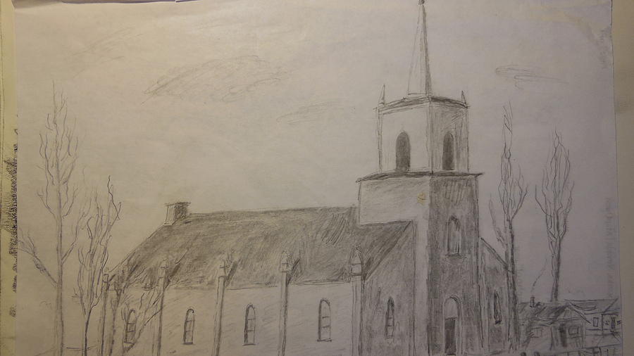 900x506 Old Church Drawing - Old Church Drawing