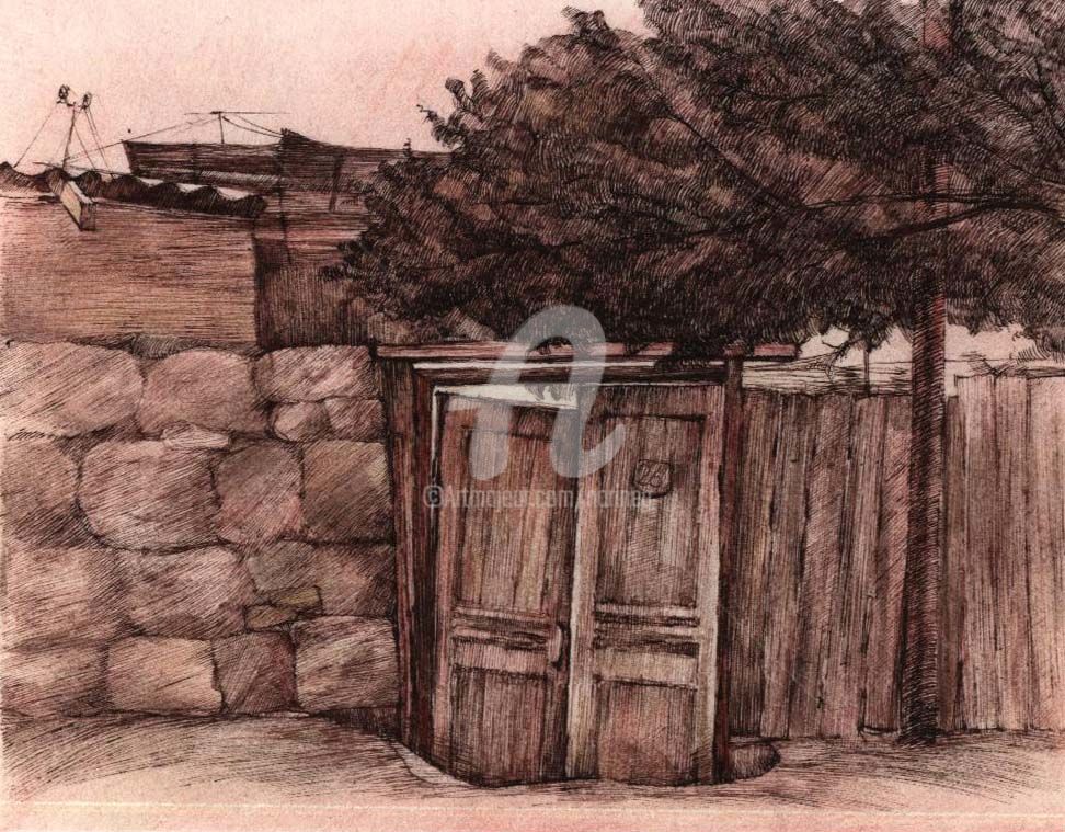 972x759 Yerevan, Old City, Kond Drawing - Old City Drawing