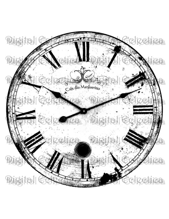 570x738 antique clock clipart great free clipart, silhouette, coloring - Old Clock Drawing