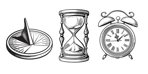 480x240 clock drawing photos, royalty free images, graphics, vectors - Old Clock Drawing