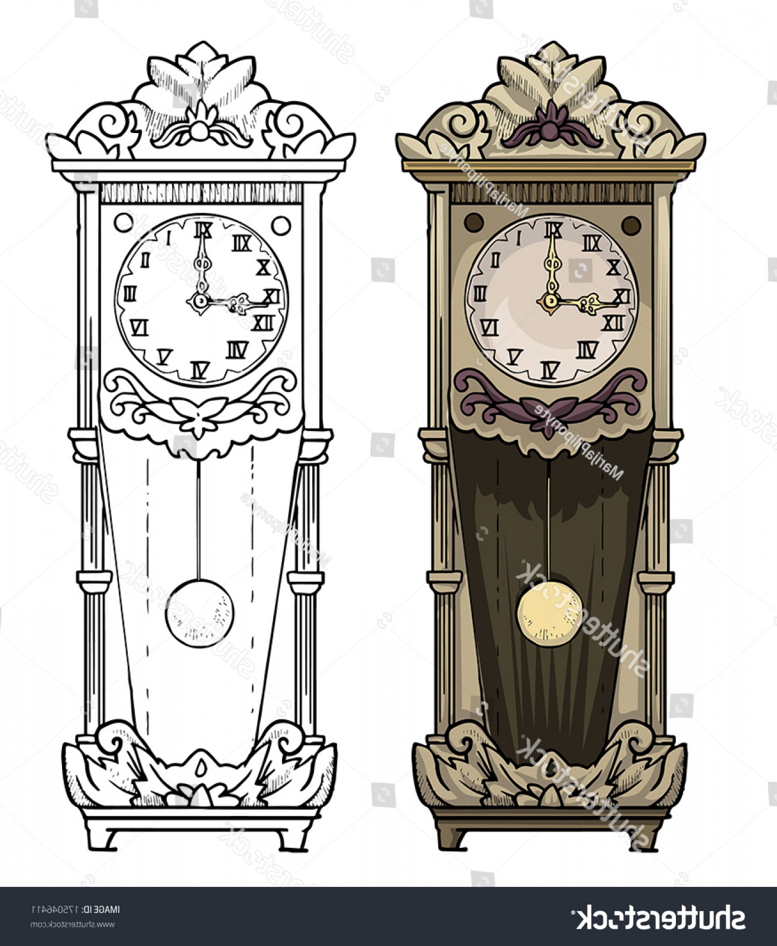 Old Clock Drawing at PaintingValley.com | Explore collection of Old