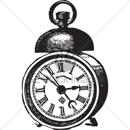 500x500 old clock gl stock images - Old Clock Drawing