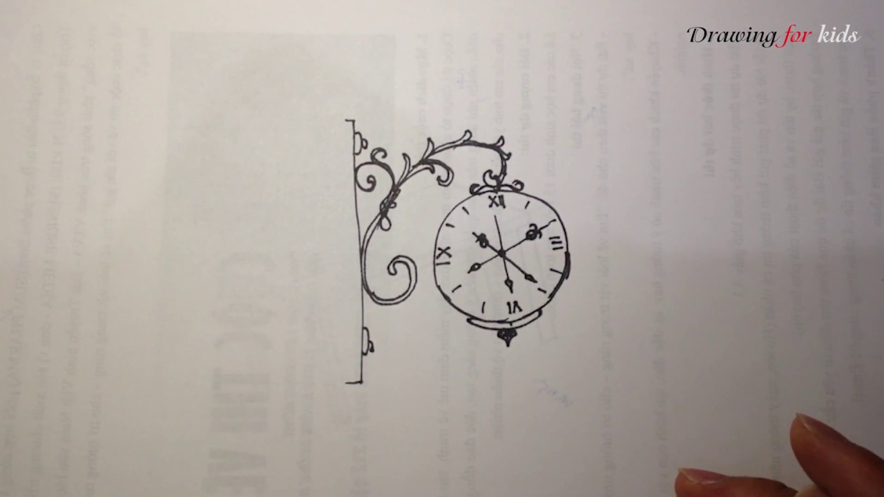 1280x720 Vintage Clock - Old Clock Drawing