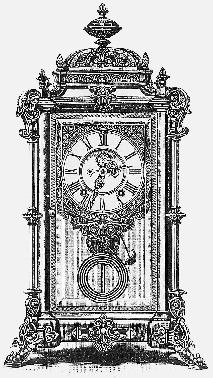 735x1302 clock drawing old style for free download - Old Clock Drawing