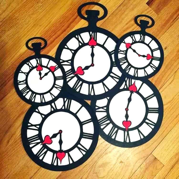 750x750 alice in wonderland wall clock free printable vintage pocket watch - Old Clock Drawing