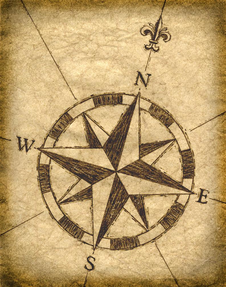 Old Compass Drawing at PaintingValley.com | Explore collection of Old ...