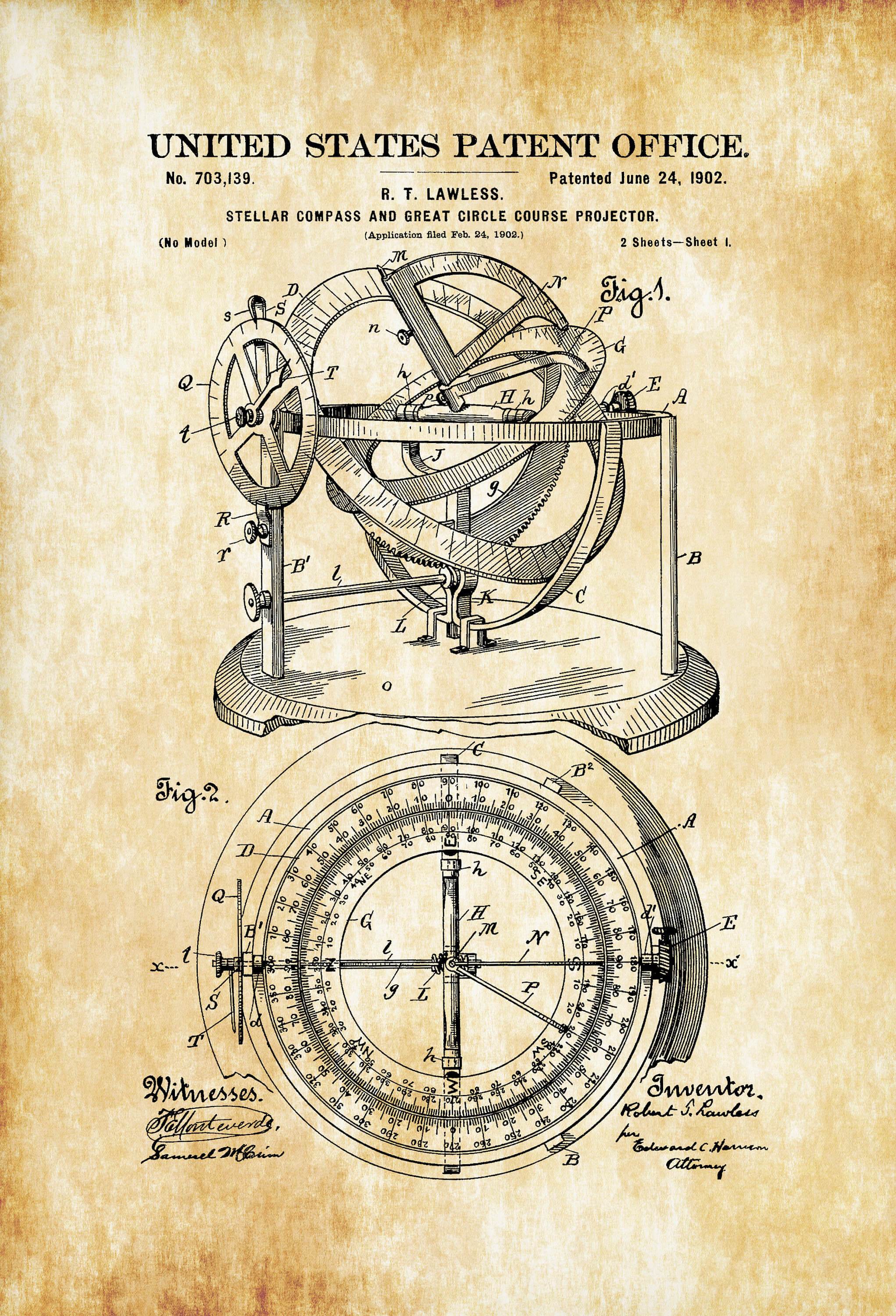 2043x3000 Vintage Compass Mypatentprints - Old Compass Drawing