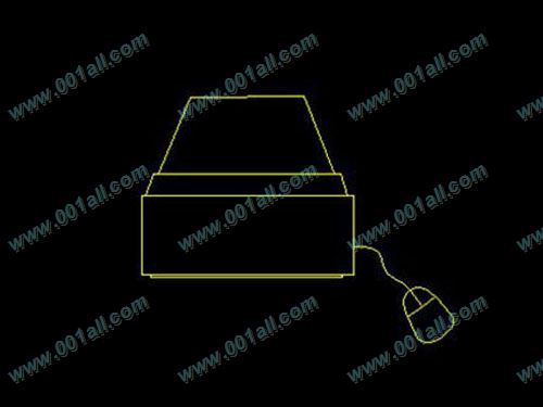 500x375 old computer monitor cad drawing - Old Computer Drawing