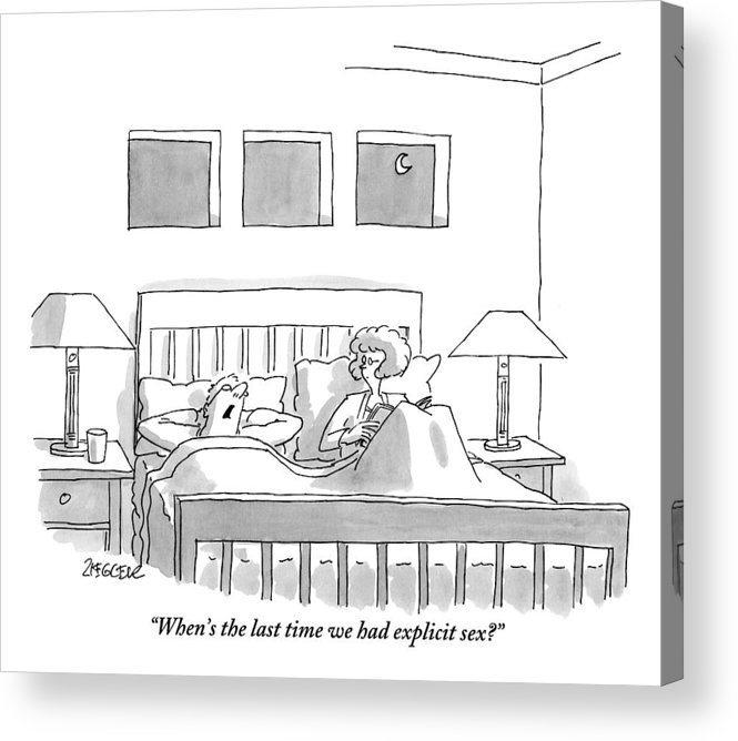 665x668 an old couple sits in bed below three windows acrylic print - Old Couple Drawing