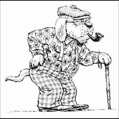 400x400 old dog association - Old Dog Drawing