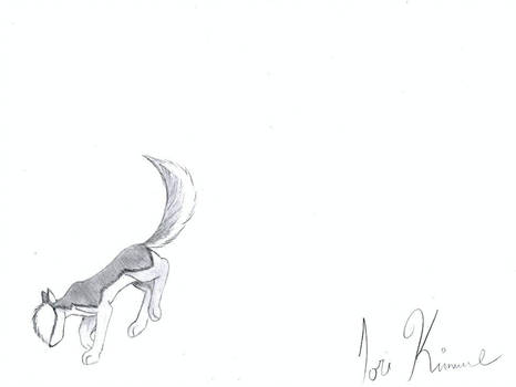 466x350 Old Dog Drawing - Old Dog Drawing