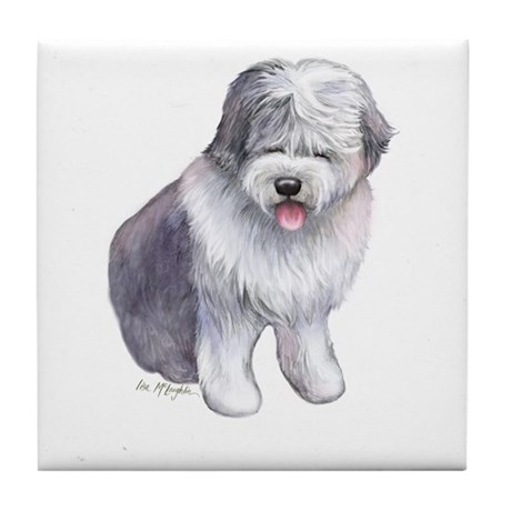 460x460 old english sheepdog drawing coasters - Old English Sheepdog Drawing