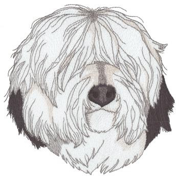 350x350 old english sheepdog embroidery design annthegran - Old English Sheepdog Drawing
