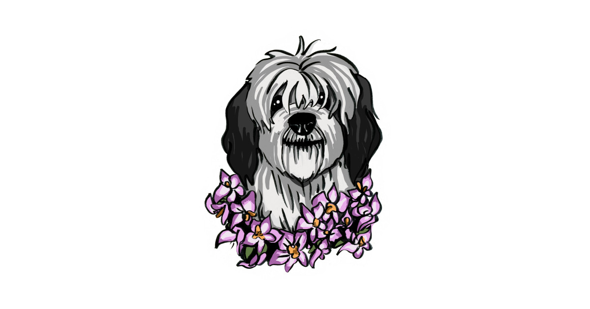 1200x630 o is for old english sheepdog and orchid - Old English Sheepdog Drawing