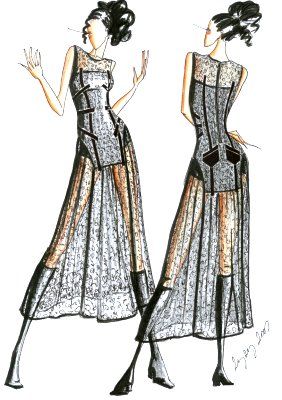 282x400 my fashion drawing my old fashion drawings fashion sketches - Old Fashion Drawing