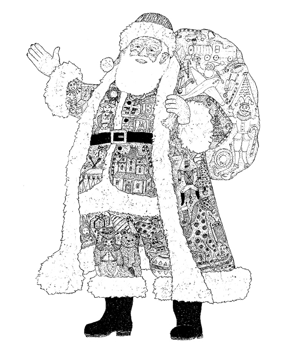999x1200 old fashioned holiday things in this x ink - Old Fashion Drawing