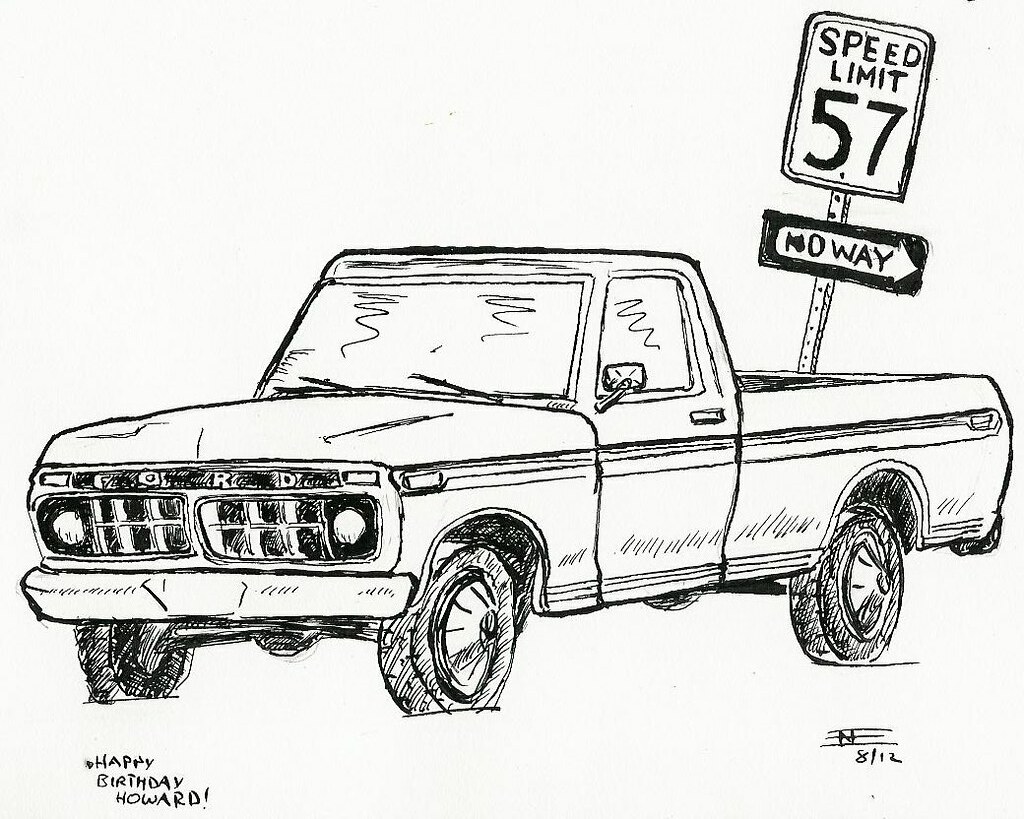 Old Ford Truck Drawing at Explore collection of