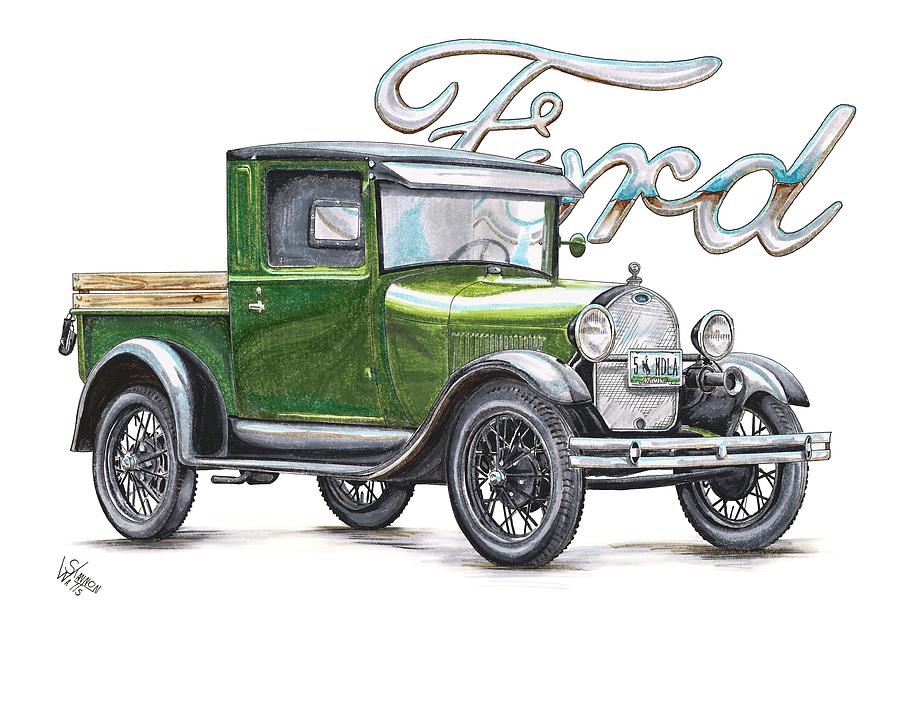 900x707 model a ford truck drawing - Old Ford Truck Drawing