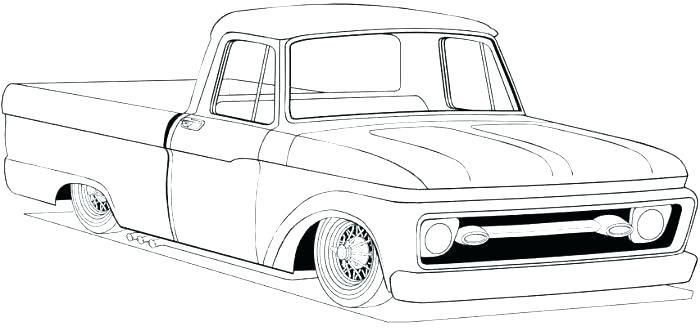 700x331 truck coloring pages old ford trucks fire printable free - Old Ford Truck Drawing