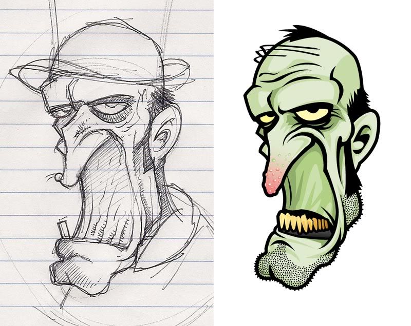 800x636 old creepy guy illustration - Old Guy Drawing